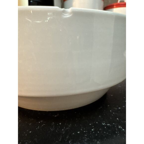 Strato Cordon Bleu White Bowl Microwave Dishwasher Oven Safe Chipped - Picture 2 of 6